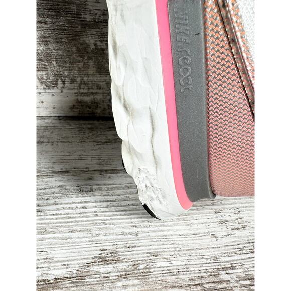 Women's Nike React Infinity Run Flyknit Trainers Platinum Tint/Pink Blast Sz 8 - Picture 10 of 11